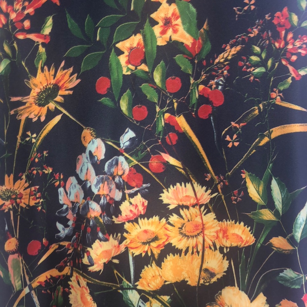 New York & Company S Navy Floral Dress - Picture 4 of 4